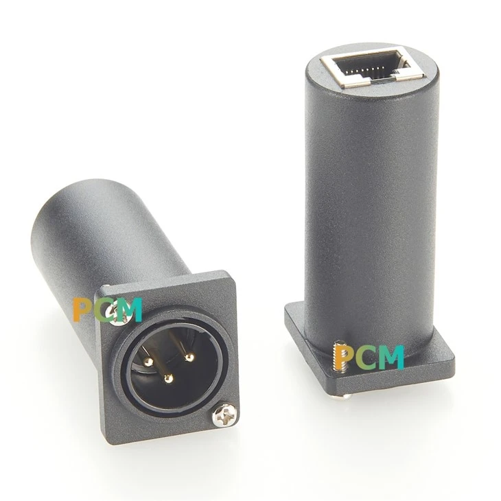 D-Type Panel Mount XLR 3Pin to RJ45 Adapter best