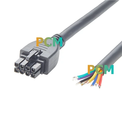 Molex 2153262081 Mini- Encaixe de 8 pinos no cabo de extremidade aberta