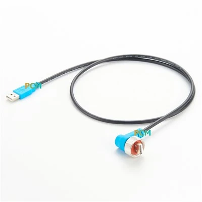 Design de cotovelo de 90 graus Cabo à prova d'água USB
