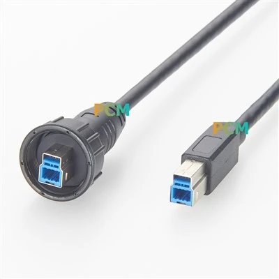 Conjunto de cabos USB à prova d'água IP67 de nível industrial