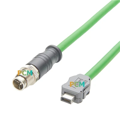 IX Industrial CAT6A Cabo serial IX B Tecla para M12 X-Code Ethernet Cabo