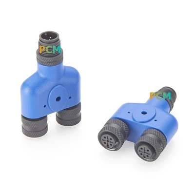 M12 5 Pino A-Código Y-Acoplador Divisor