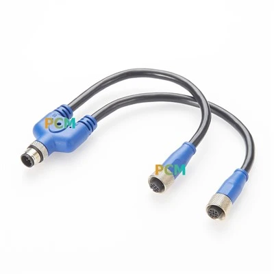 M12 Micro-troca de cabo dividido em Y