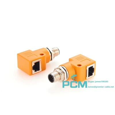 M12 a RJ45 Adaptador de antepara